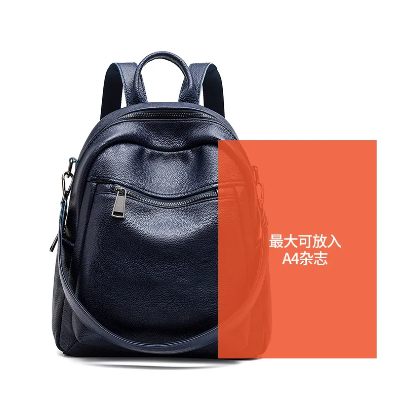 

2021 New Women Bag Soft Pu Leather High Quality Large Capacity School Bag for College Teens Zipper Mochila Bag Packs Designer