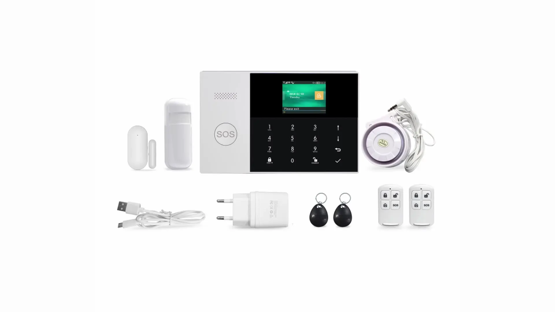 

4G 3G GSM WiFi Alarm System Tuya Smart Life APP Control for Home Security Alarm with PIR Sensor Door Sensor Smart Alarm Kit