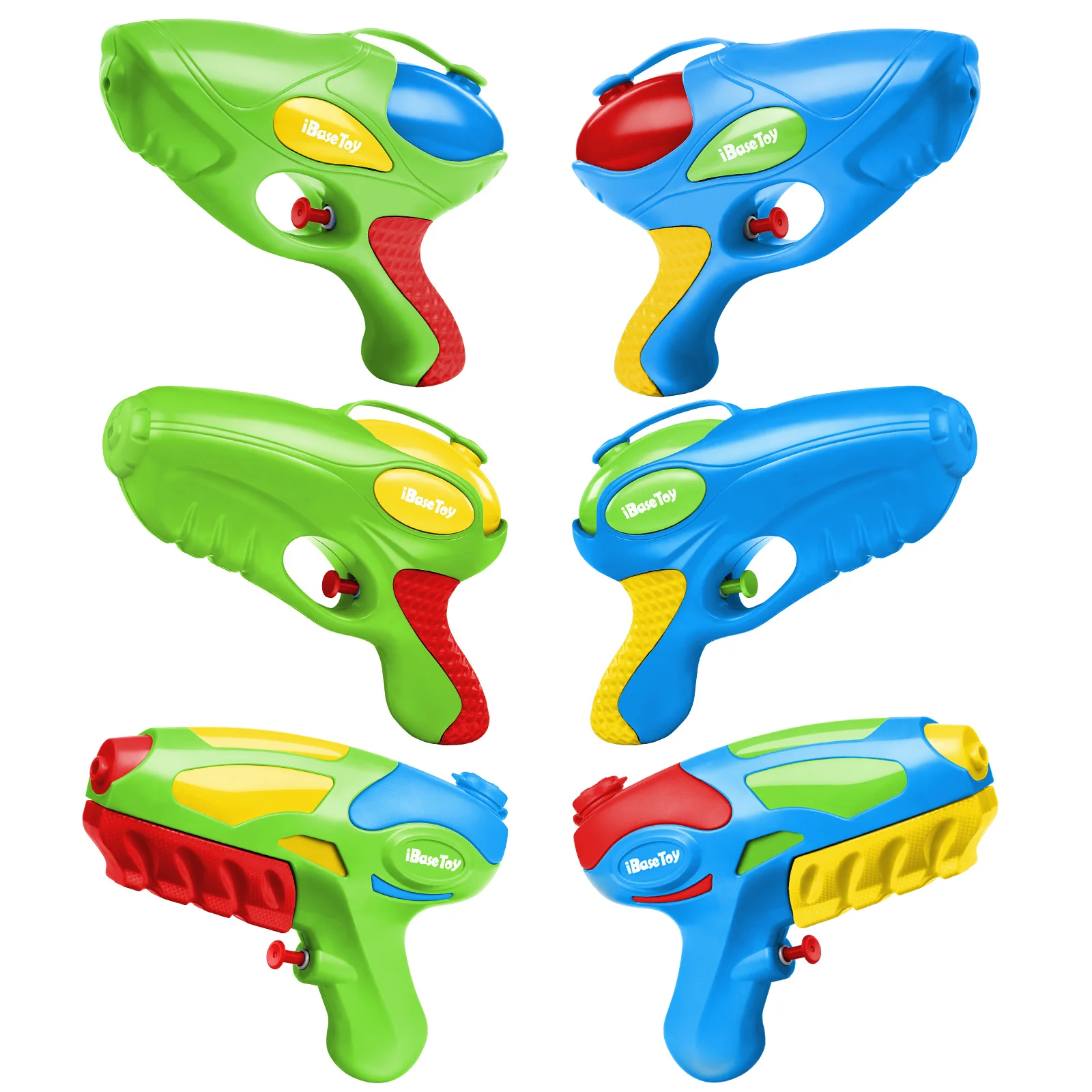 

IBASETOY 6pcs Water Guns Water Shooting Play Game Toys Summer Swimming Pool Beach for Children Kids Party