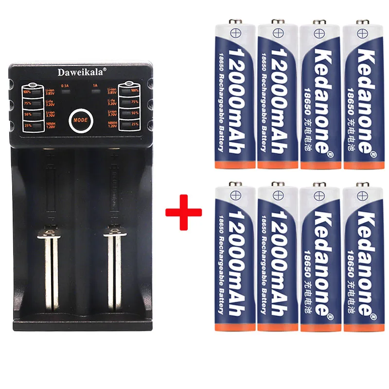 2019 3.7V 12000mAh 18650 battery Lithium ion batteries Rechargeable Battery For Flashlight Torch e-cigarette and USB charger | Электроника