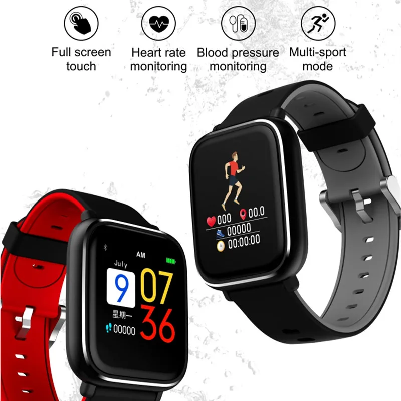 Смарт часы Q58S 1 3 с сенсорным экраном пульсометром смарт часами фитнес трекером