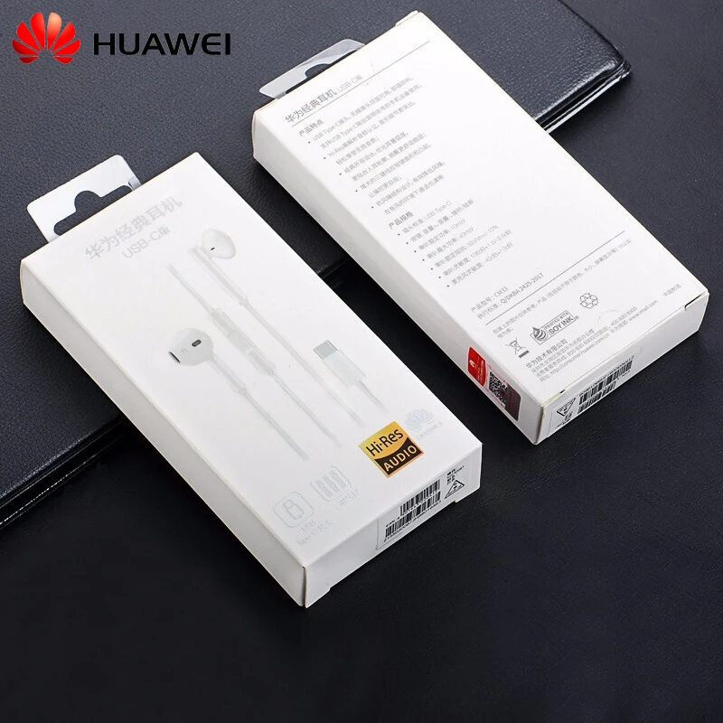 With Retail packing Оригинальные наушники HUAWEI CM33 usb type-C в ухо Hearphone гарнитура микрофон громкость HUAWEI mate 10Pro 20 X RS P20 30 Note 10 - Цвет: With Retail packing