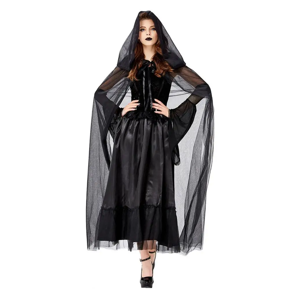 Женское платье костюм на Хэллоуин для косплея винтажное женское длинное женские