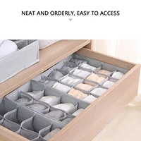 underwear storage box with grid design solid color simple style wardrobe draw organizer