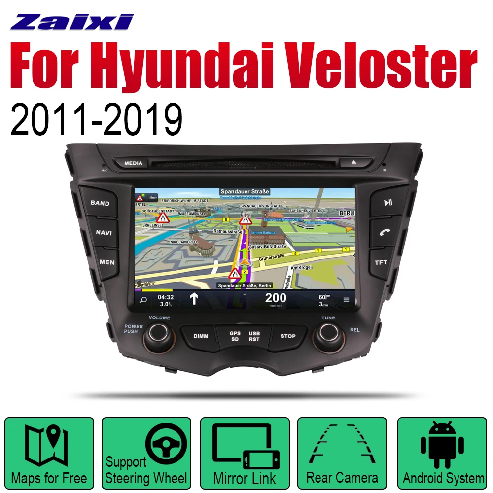 

Android Car GPS Navigation For Hyundai Veloster 2011~2019 Radio Stereo DVD Bluetooth wifi 2din Car Radio Stereo Multimedia