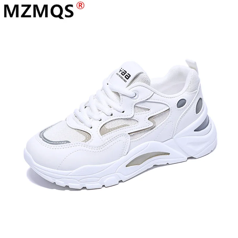 

2021 Spring Women Shoes Sneakers for Women Lace-Up Vulcanize Shoes Casual Fashion Dad Shoes Platform Sneakers Zapatos De Mujer