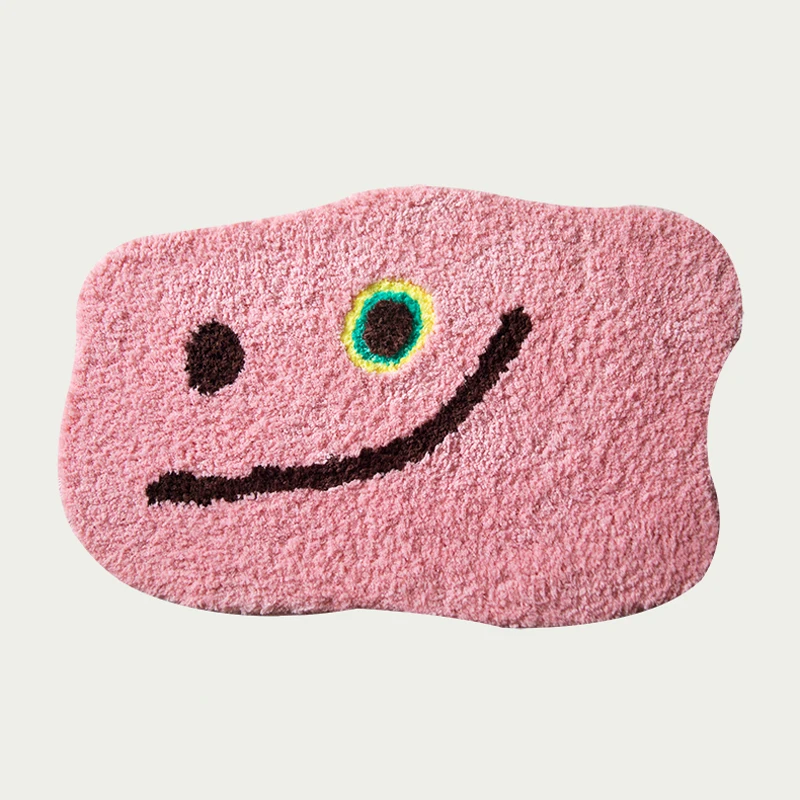 

Pink Fluffy Bathroom Rug Nordic Carpet Cute Floor Mat Bath Room Floor Tub Mat Absorbent Anti Slip Pad Bathmat Doormat Room Decor