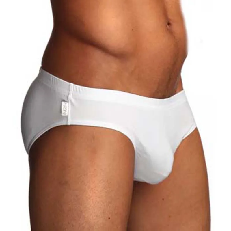 Мужские трусы сексуальные с низкой талией дышащие U выпуклые сплошной цвет