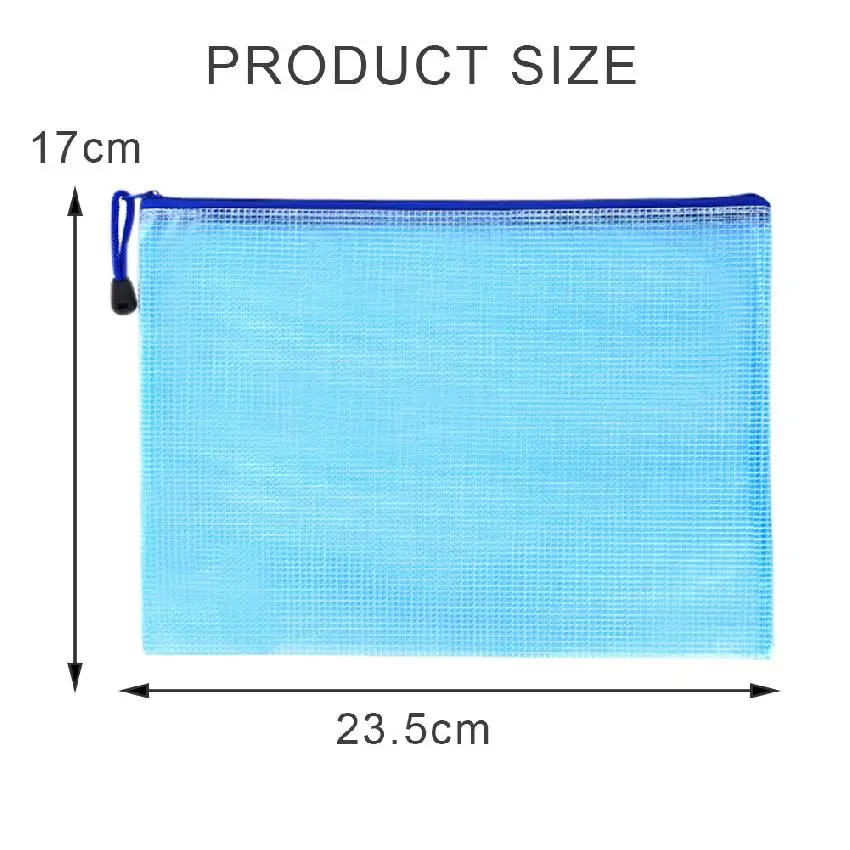 

10Pcs Zipper File Bags Waterproof Zipper Pouch PVC Document Bag Zipper Folders Document Pouch Receipts Organizer for Office