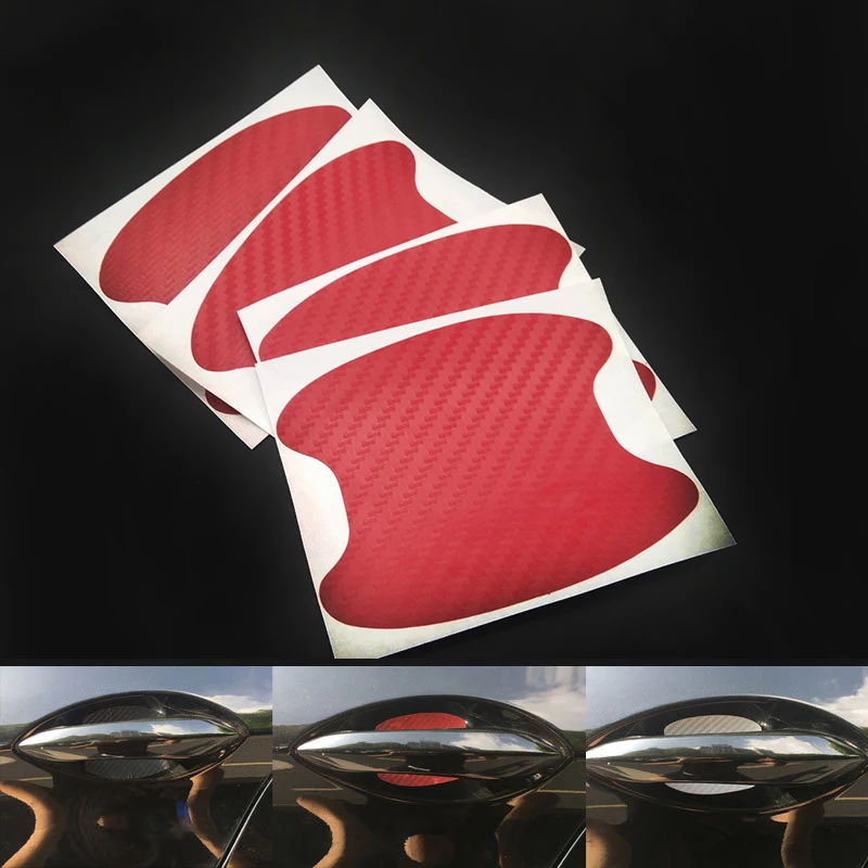 Наклейка на дверь автомобиля из углеродного волокна 4 шт./компл./набор устойчивые