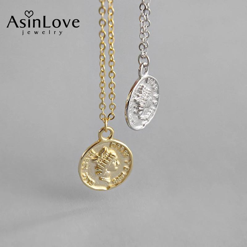 Женское винтажное ожерелье из серебра 925 пробы с портретом|Ожерелья| |