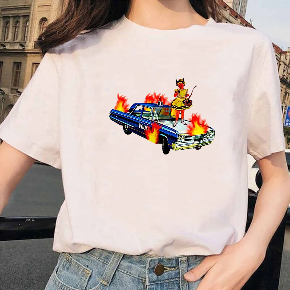 

Harajuku Cool Funny Personality Print T-shirts Women T-shirts Ulzzang Hip Hop Streetwear Casual Women's Tops Tees Creative