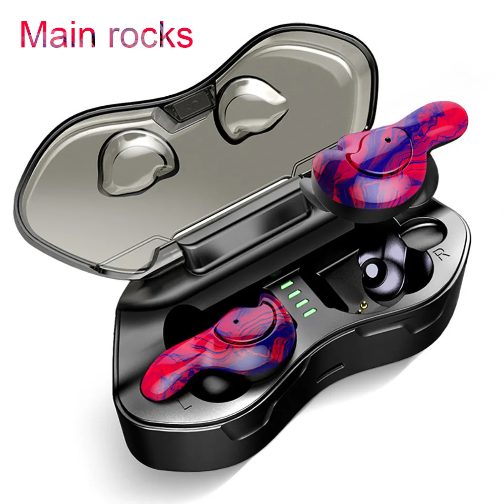 Main rocks Беспроводные наушники для занятий спортом, бега, 6D, бас, беспроводная Bluetooth гарнитура, водонепроницаемые наушники с внешним аккумулятором и УФ-стерилизацией - Цвет: Main rocks