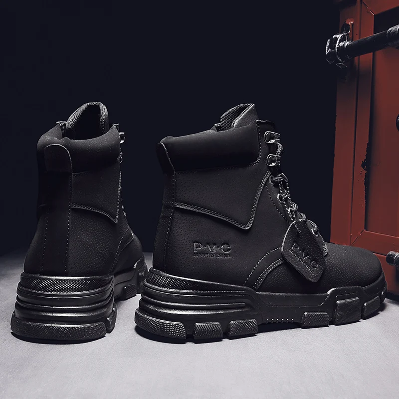 Новинка мужские ботинки резиновые военные до щиколотки кроссовки повседневная