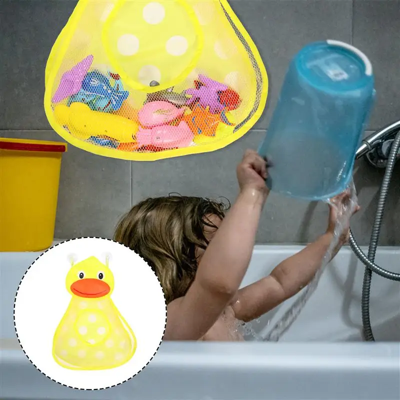 

Multi-functional Bathtub Toy Organizer Bathing Toy Storage Bag with Suction Cup