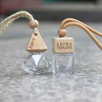 beautiful air freshener ornament perfume empty bottle pendant essential oils auto car perfume hanging glass bottle car styling