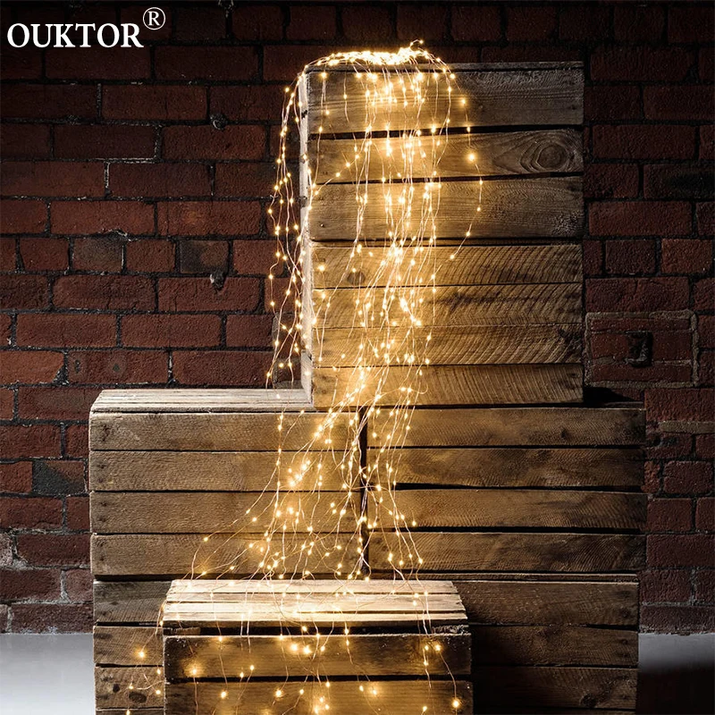 Уличная сказочная гирлянсветильник s Водопад Сказочная гирлянда в виде сосулек