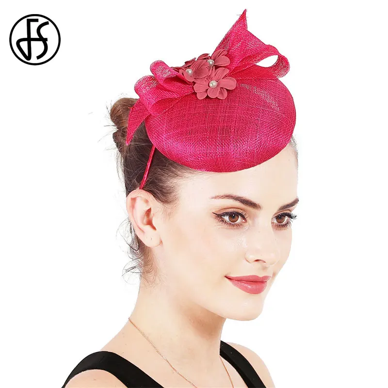 Женская шляпка-Таблетка FS винтажная шляпка с цветком бежевого и белого цветов