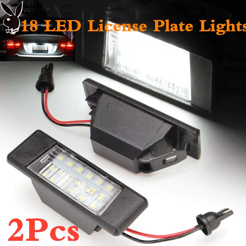 2 шт. автомобильные 18leds номерные знаки пластиковые для Nissan Qashqai X Trail Juke Primera яркие