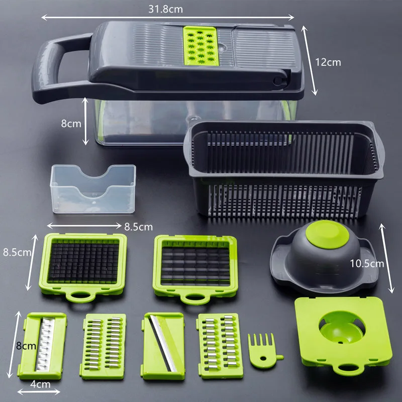 

Multifunctional Vegetable Cutter Fruit Slicer Grater Shredders Drain Basket Potato Peeler Carrot Grater Kitchen Accessories Vege