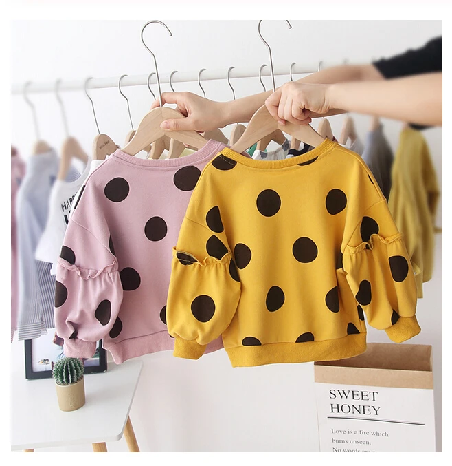 Осенне зимние детские толстовки с капюшоном и для маленьких девочек принтом