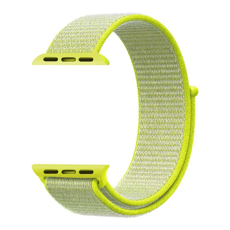 Flash Light Петля нейлоновый ремешок для apple watch 38 мм 42 мм 40 мм 44 мм 1 2 3 4 тканый нейлоновый ремешок Ремешок для iWatch 4 узор браслет ремешок для часов - Цвет ремешка: Flash Light