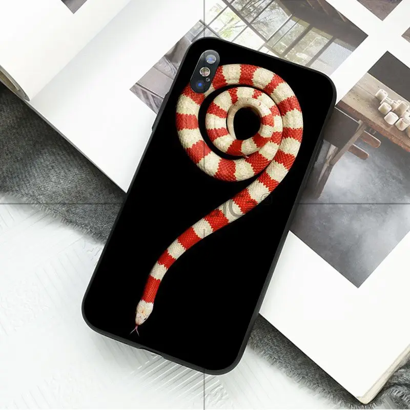 Ruicaica Coral snake animal TPU Silicone Phone Case Cover for Apple iPhone 8 7 6 6S Plus X XS MAX 5 5S SE XR 11 11pro max Cover