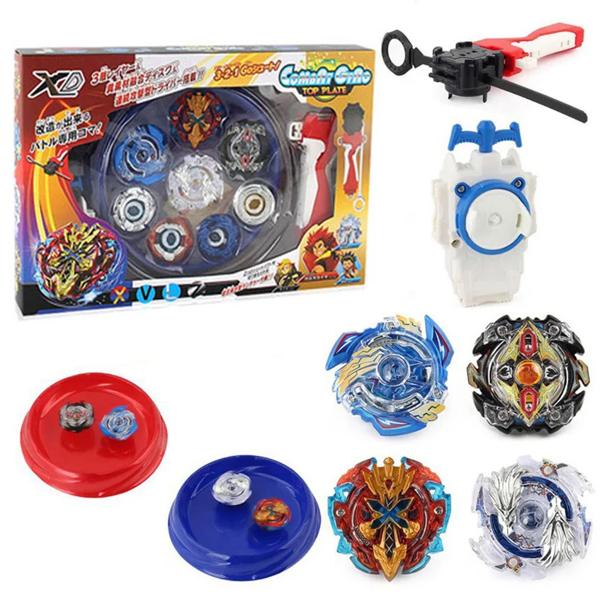 

4 шт./компл. Beyblade Арена стадион металлический фьюжн 4D боевой металлический верх фурия мастера пусковой захват детская Рождественская игрушк...