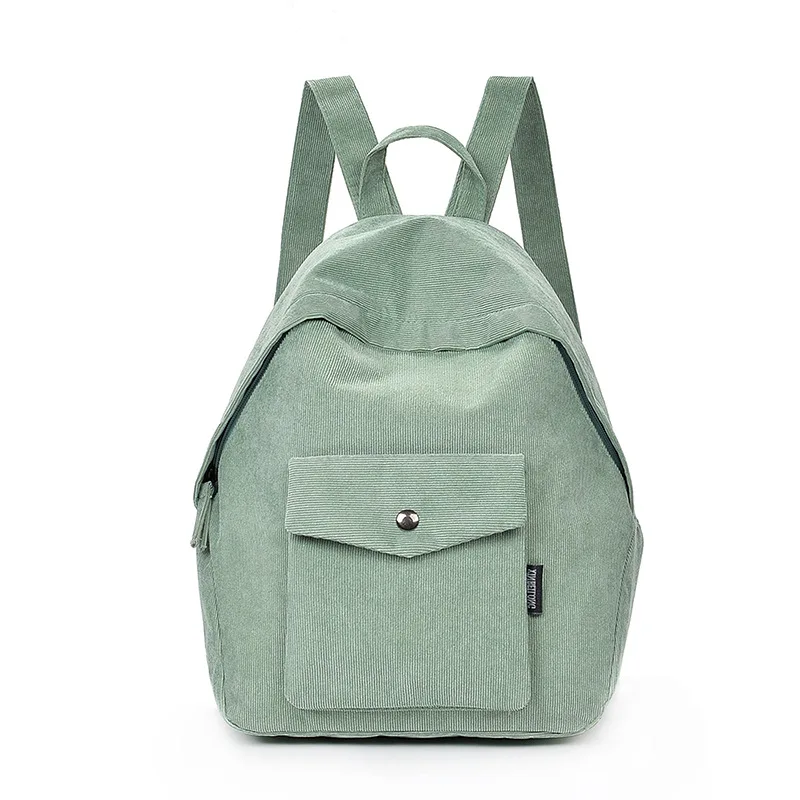 

Повседневный вельветовый рюкзак для девочек-подростков, школьный портфель, простой дизайнерский большой ранец с карманами, 20 шт./лот