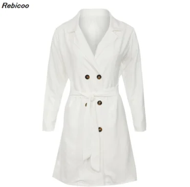 

2019 Women Sexy Deep V Long Sleeve Buttons Female Outwear Solid Color Coat