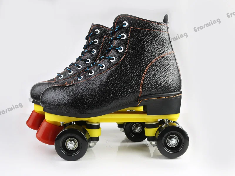 Унисекс двойная линия для взрослых искусственная кожа Quad параллельные фигурные