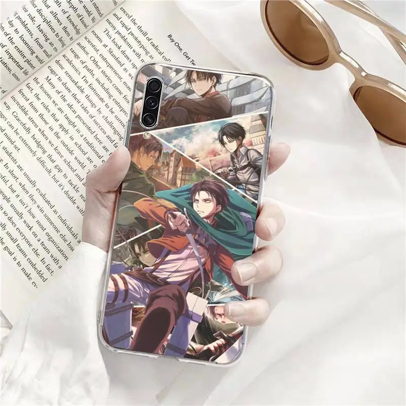 

Anime Attack On Titan Levi Ackerman Transparent for Samsung s9 s10 s20 Huawei honor P20 P30 P40 xiaomi note mi 8 9 pro lite
