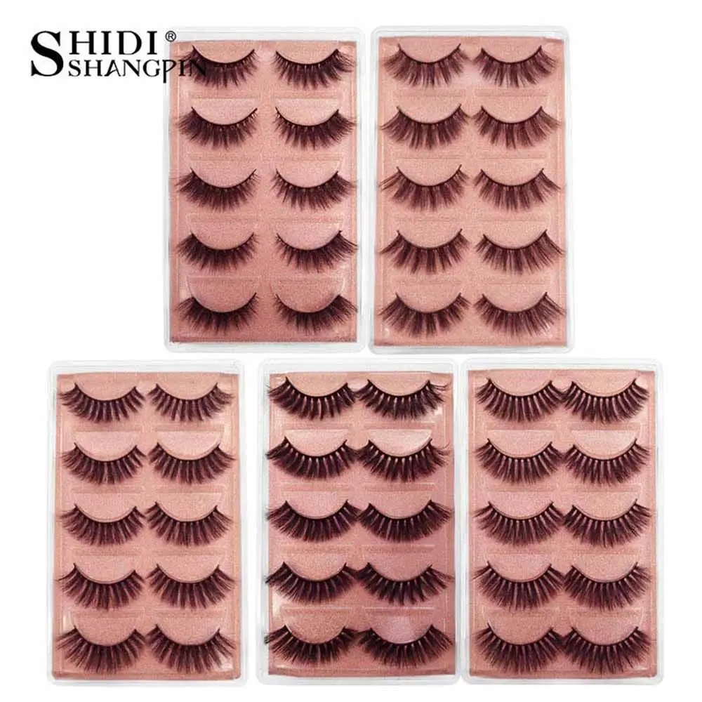 

5Pairs Hot Reusable Extension Thick 3D Fake eyelashes Eye Makeup Soft Mink Hair False Eyelashes Beauty Tools