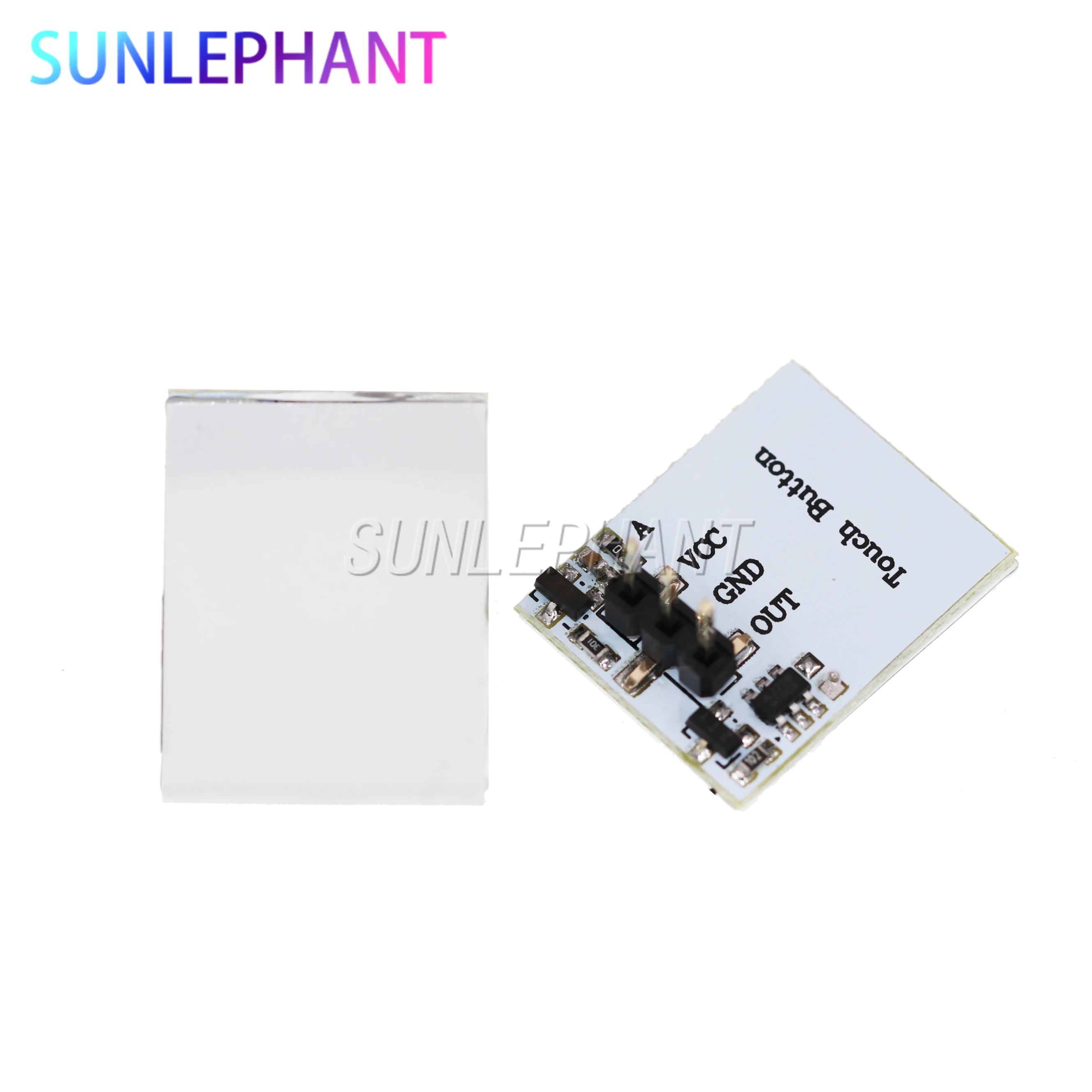 Зеленая синяя красная и желтая цветная RGB емкостная сенсорная кнопка