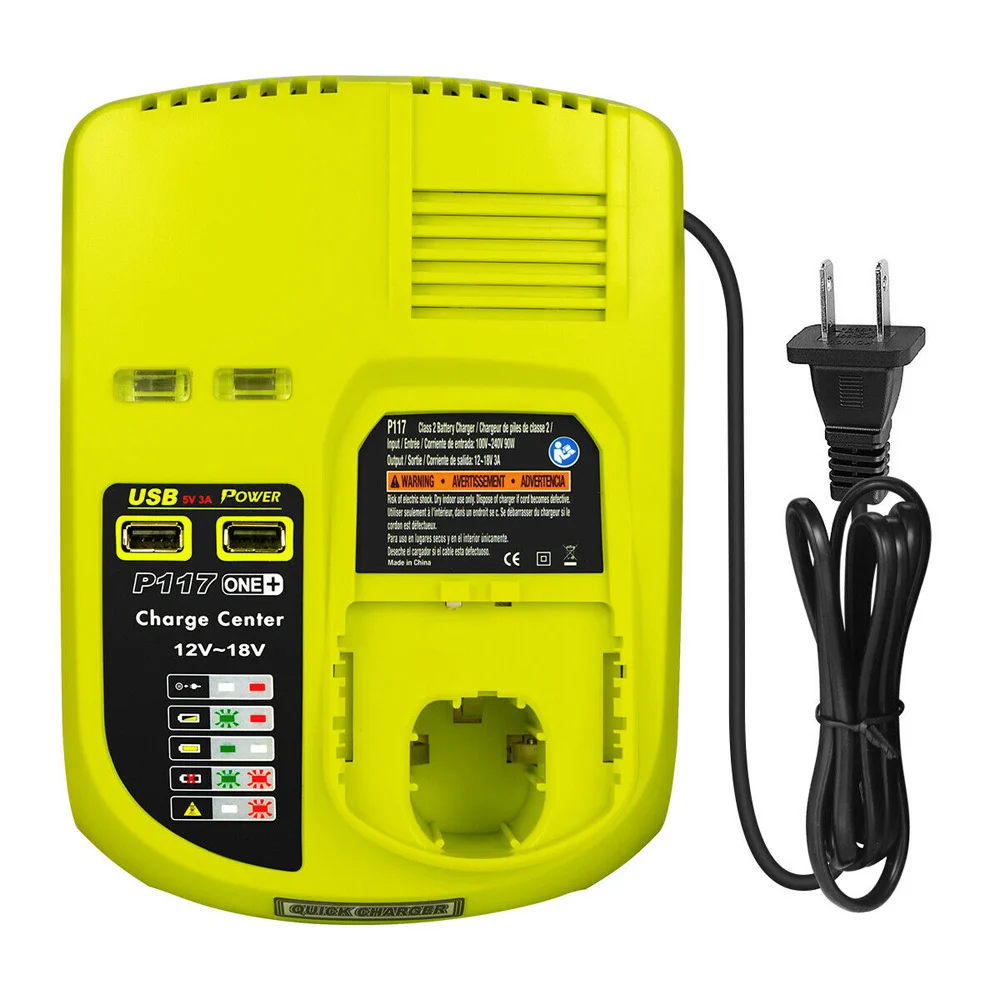 

Li-ion NiCad Battery Charger P108 P117 For Ryobi 12V-18V Ni-CD Ni-MH US/UK/AU/EU Battery Charger Ryobi One Plus 18V Tool