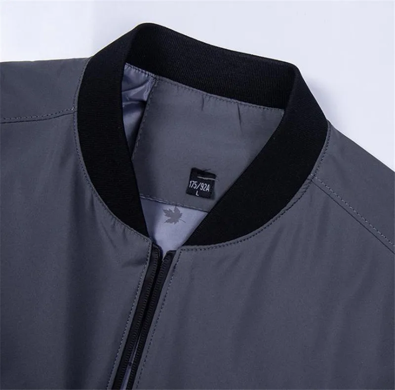 

2020 new spring and autumn men's jacket casual business solid color jacket men's coat Large size men's clothing