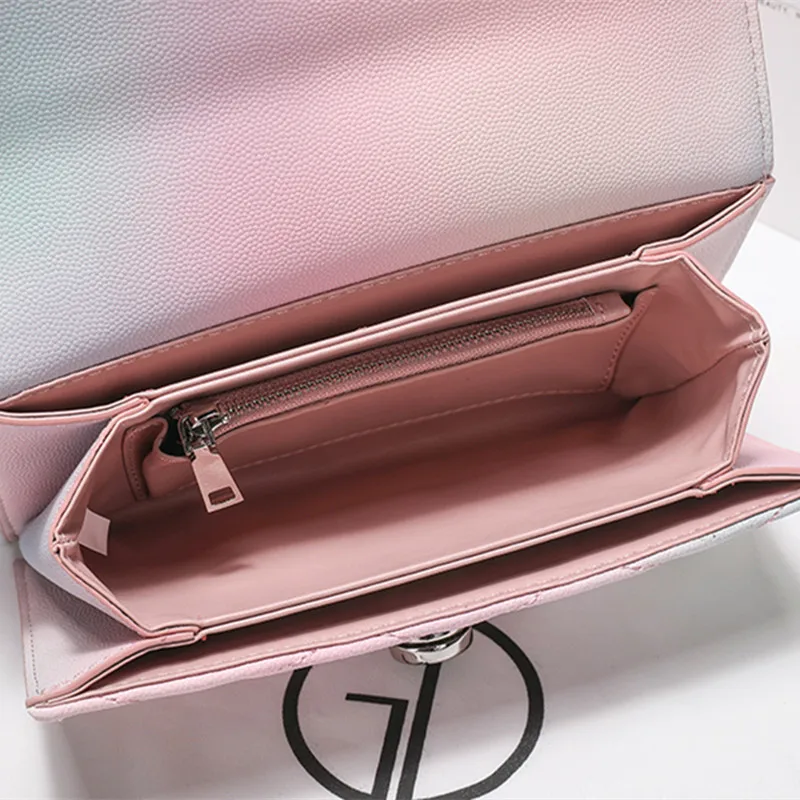 

Luxury Designer 2021 New Fashion Ladies High Quality Leather Rhombus Chain Flap Bag All-match Crossbody Shoulder Bag Sac Luxe Cc