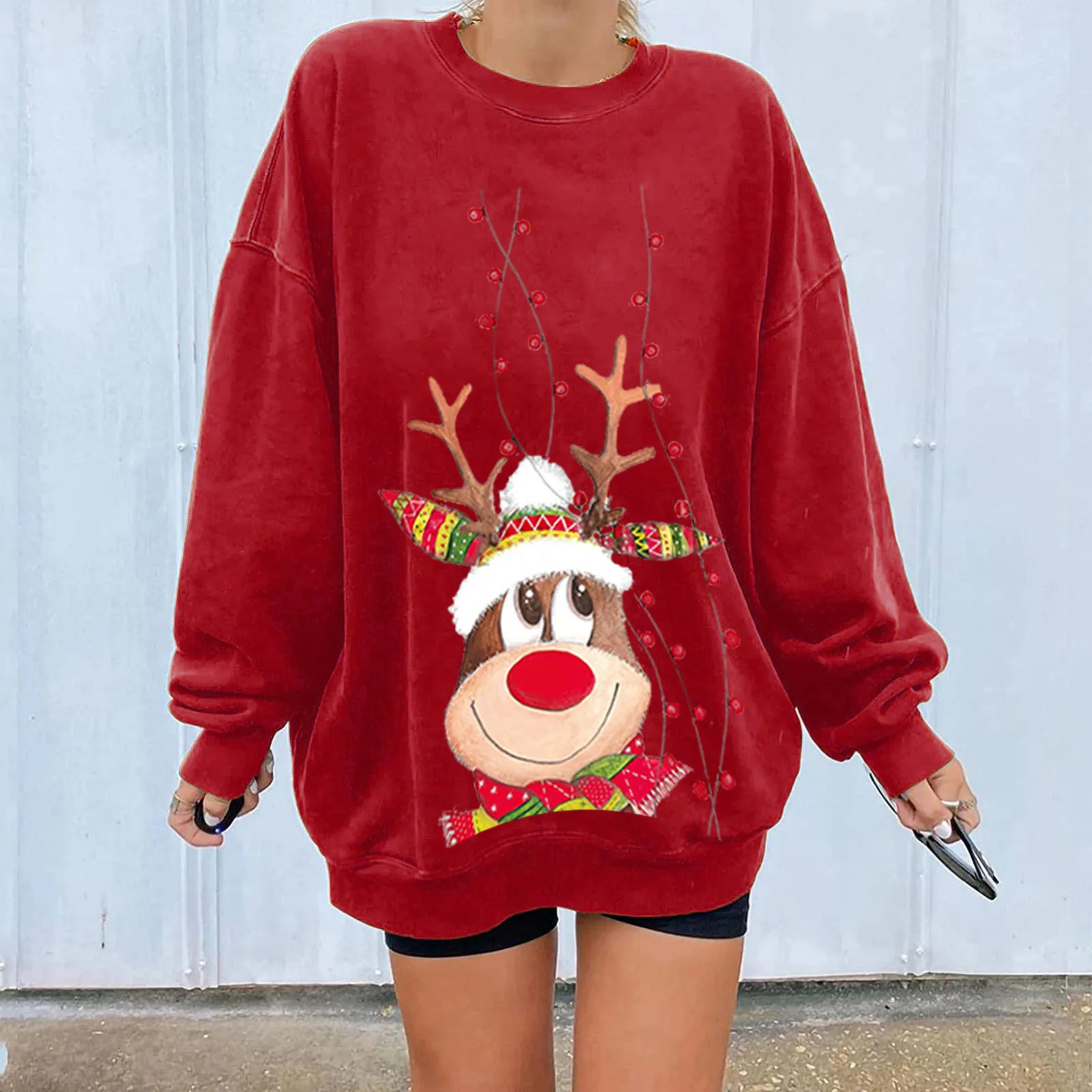 Женский свитшот с открытыми плечами в стиле оверсайз | Женская одежда