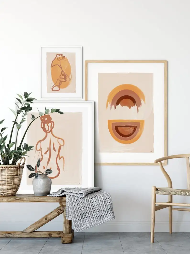 Настенный набор в стиле бохо для спальни галереи художественная настенная