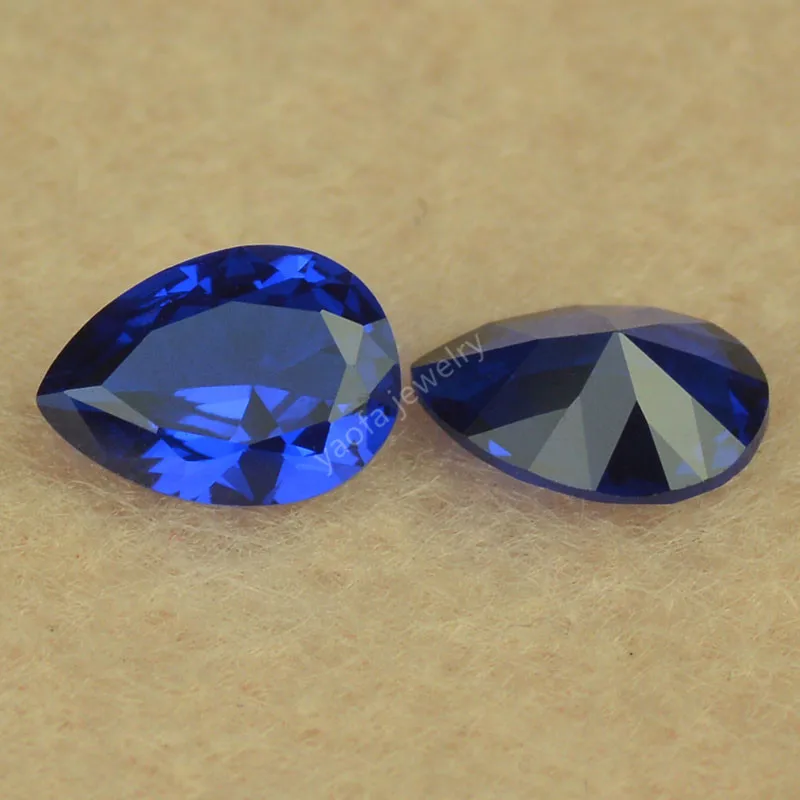 Wholesale Price 2x3~13x18mm Pear Shape Cut 112# Deep Blue Color Loose Lab Sapphir-e Synthesis Spinel Gems Stone For Jewelry DIY | Украшения