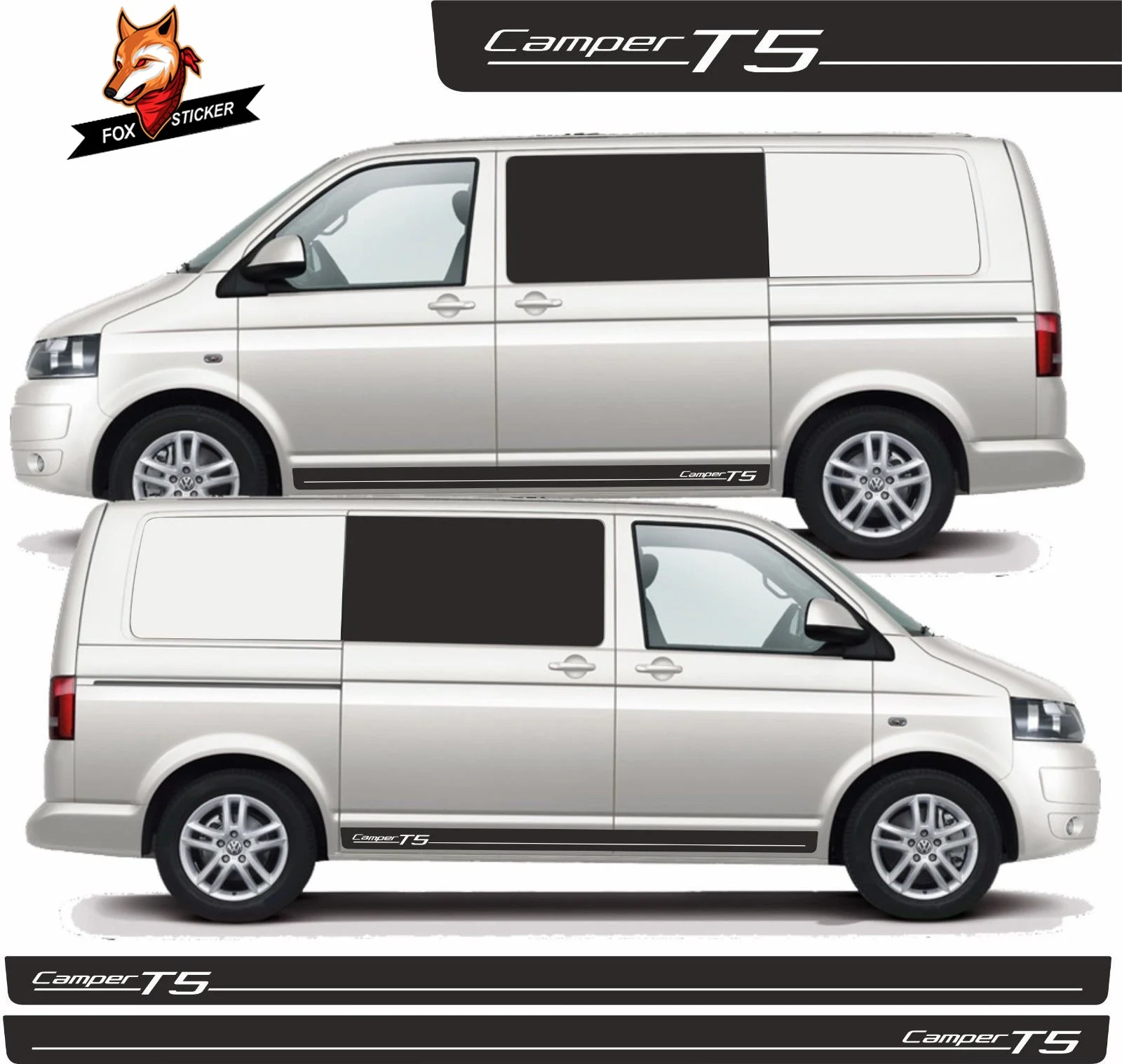 2 шт. боковые полосы SWB графические наклейки Стикеры s любого цвета автомобильный