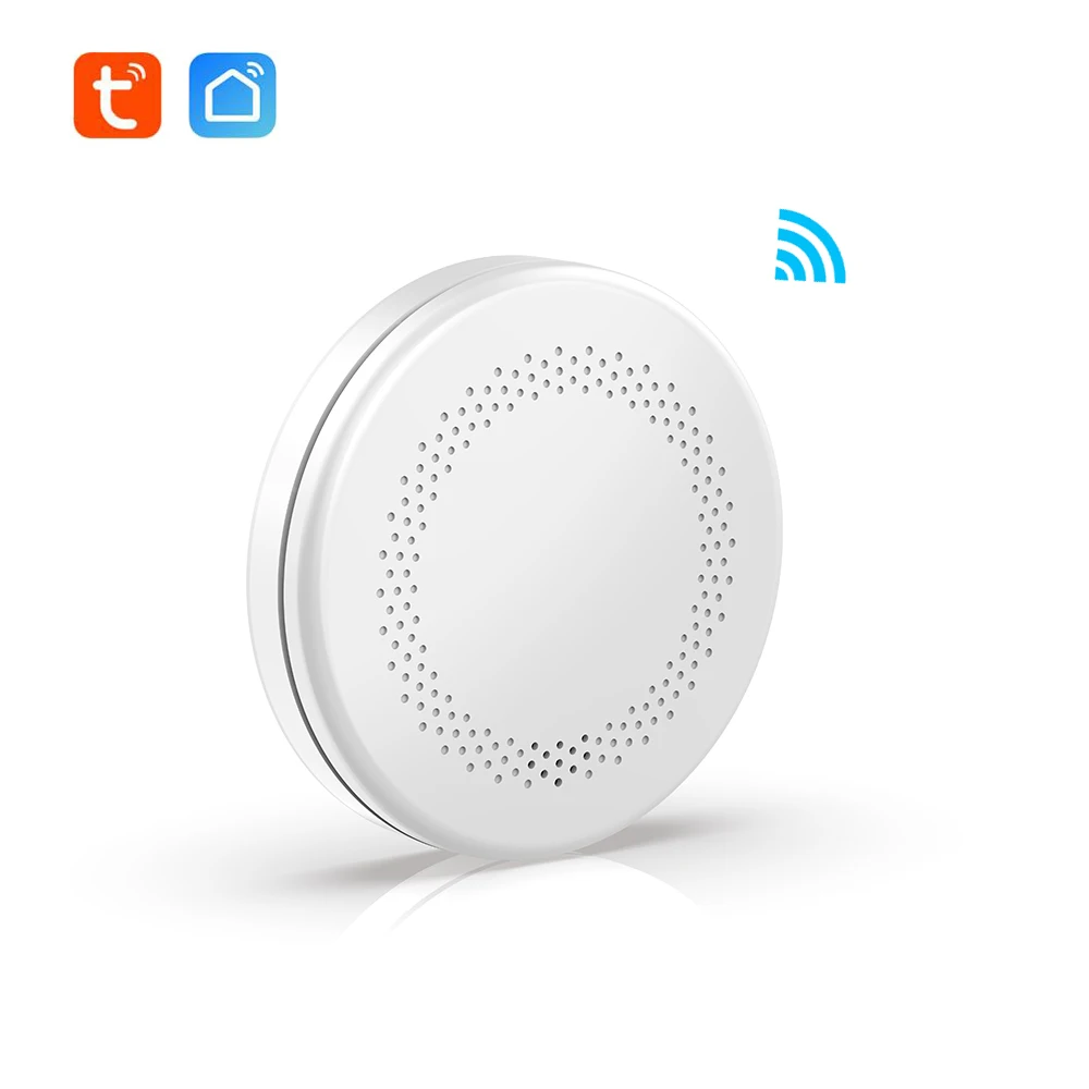 Смарт-датчик дыма Tuya ультратонкий детектор с Wi-Fi для домашней безопасности |