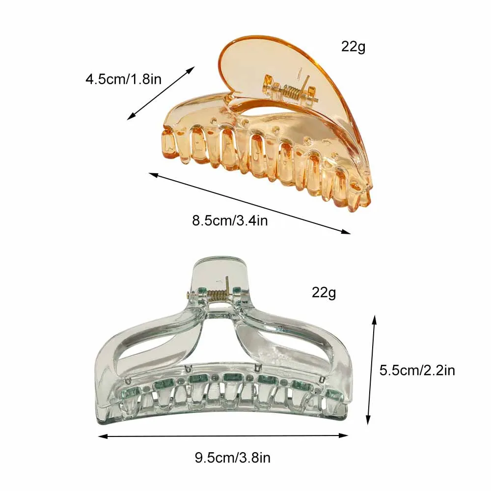 Заколки для волос женские прозрачные большие |