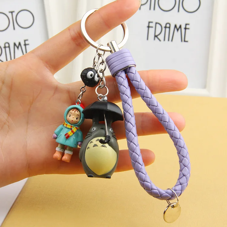 

Cute My Neighbor Totoro Doll Keychain Chinchilla Keyrings Pendant fit Bag Charms Purse Accessory for Miyazaki Hayao Comic Fans