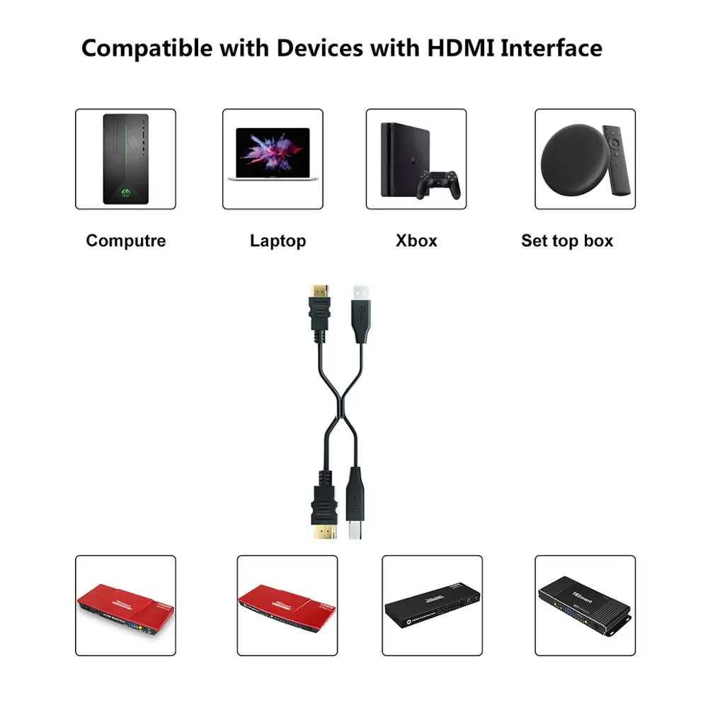 TESmart 2 шт. новый высококачественный 1 5 м HDMI USB KVM выделенный кабель Поддержка USB2.0