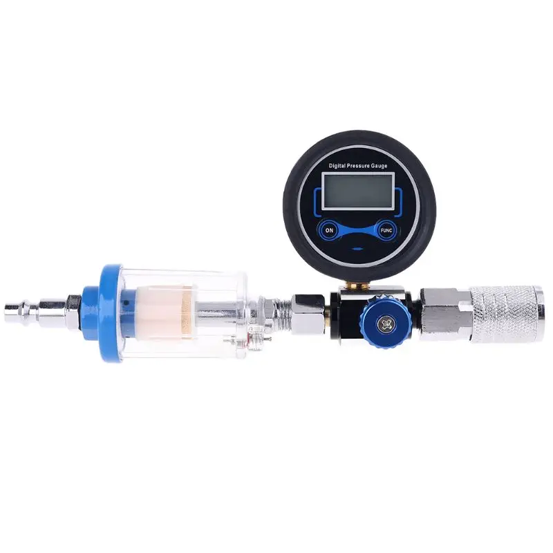 

Water Oil Separator Filter 1/4\" NPT Air Compressor Fitting w Pressure Regulator 23GB