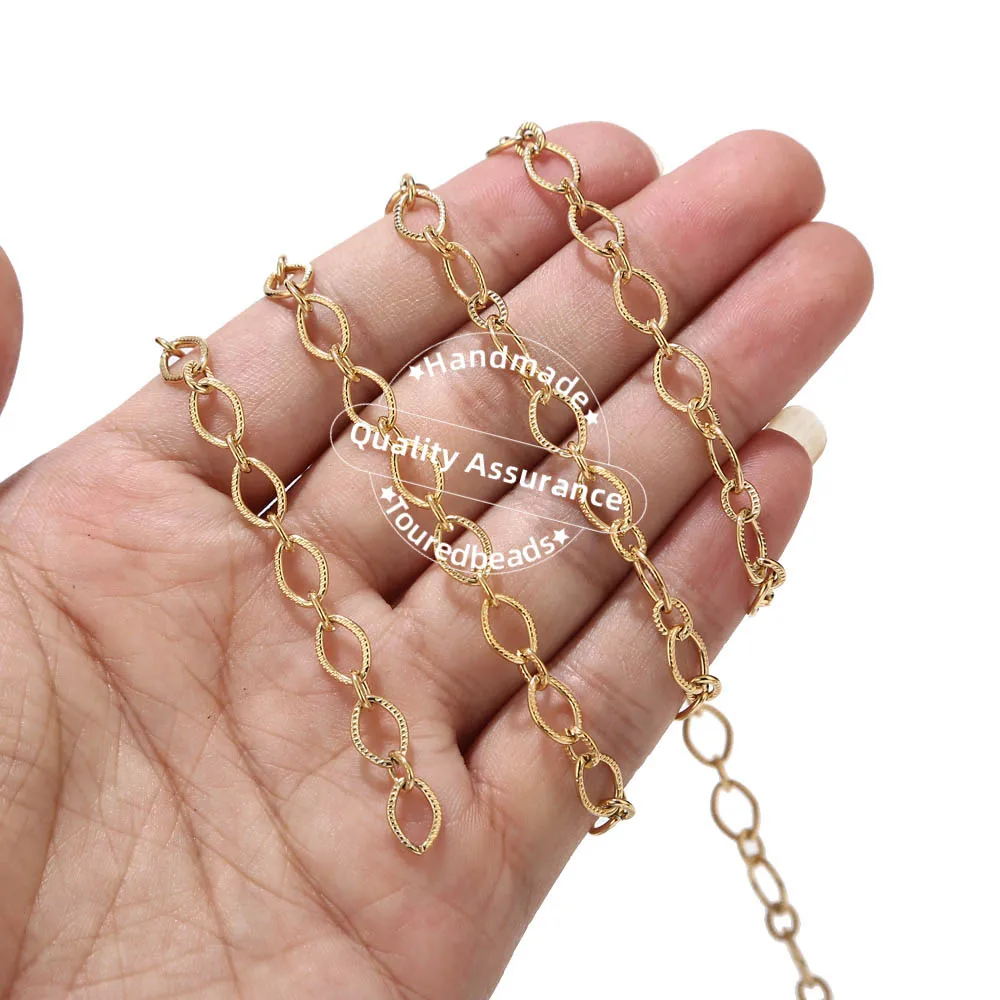 Цепочка овальная из нержавеющей стали 1 м