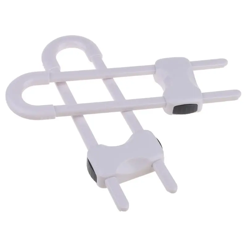 

2PCS/Lot Drawer Door Cabinet Cupboard Safety Locks Baby Kids Safety Care ABS Plastic U Shaped Locks Infant Baby Protection