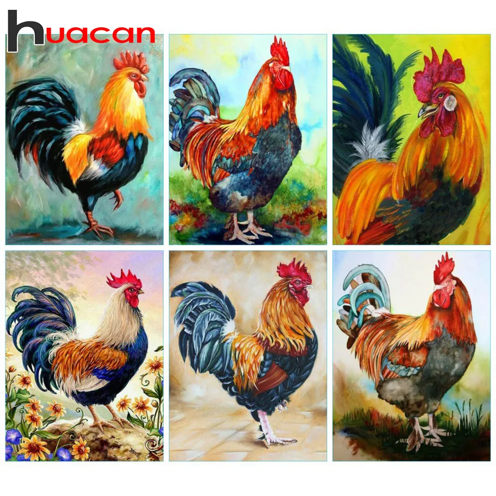 Huacan полная квадратная Алмазная картина курица 5D алмазная вышивка распродажа животные Стразы картина, Алмазная Мозаика Декор для дома