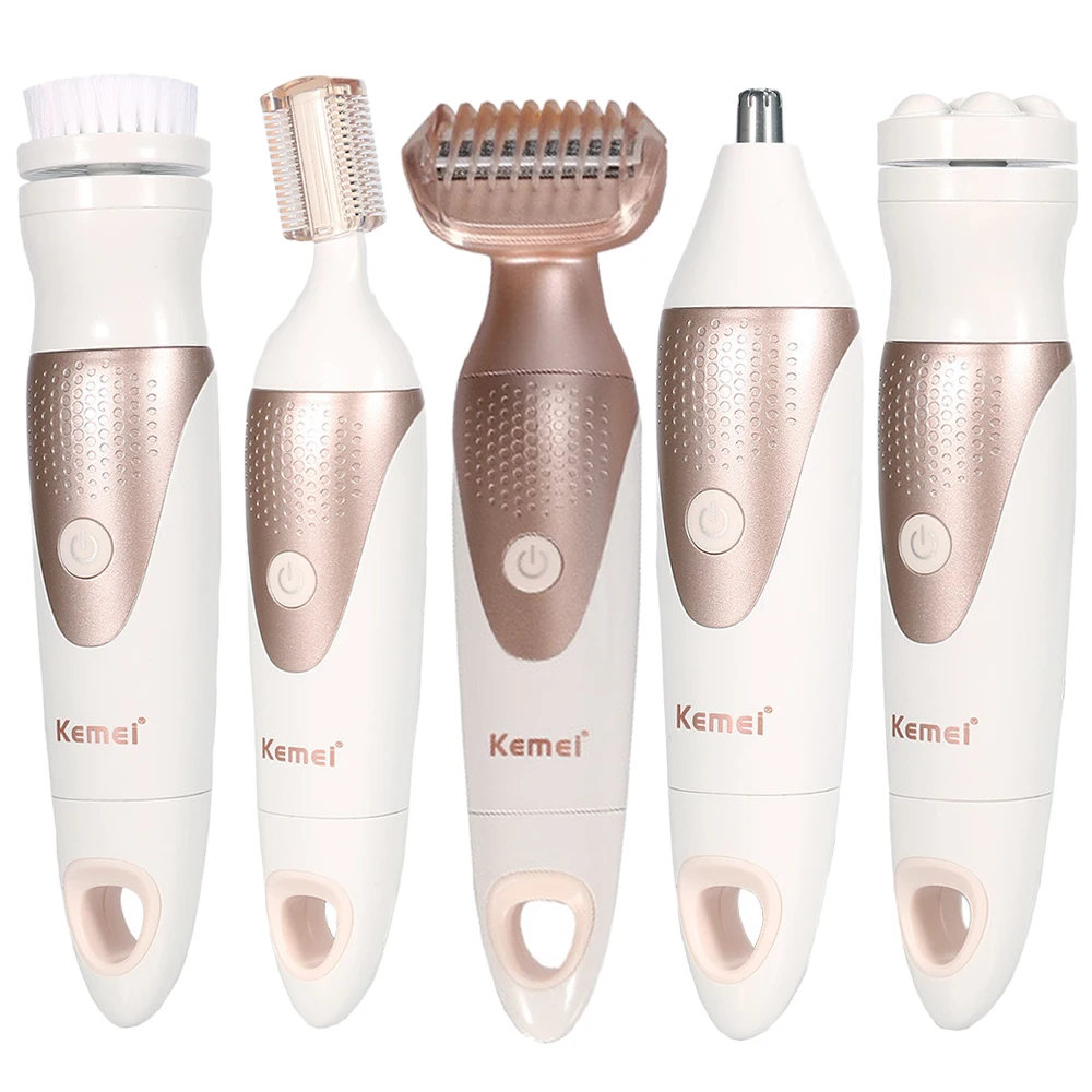

5 In 1 Female Electric Epilator Hair Removal Machine Women Shaver Hair Remover Lady Shaving Trimmer Bikini Legs Body Depilatory